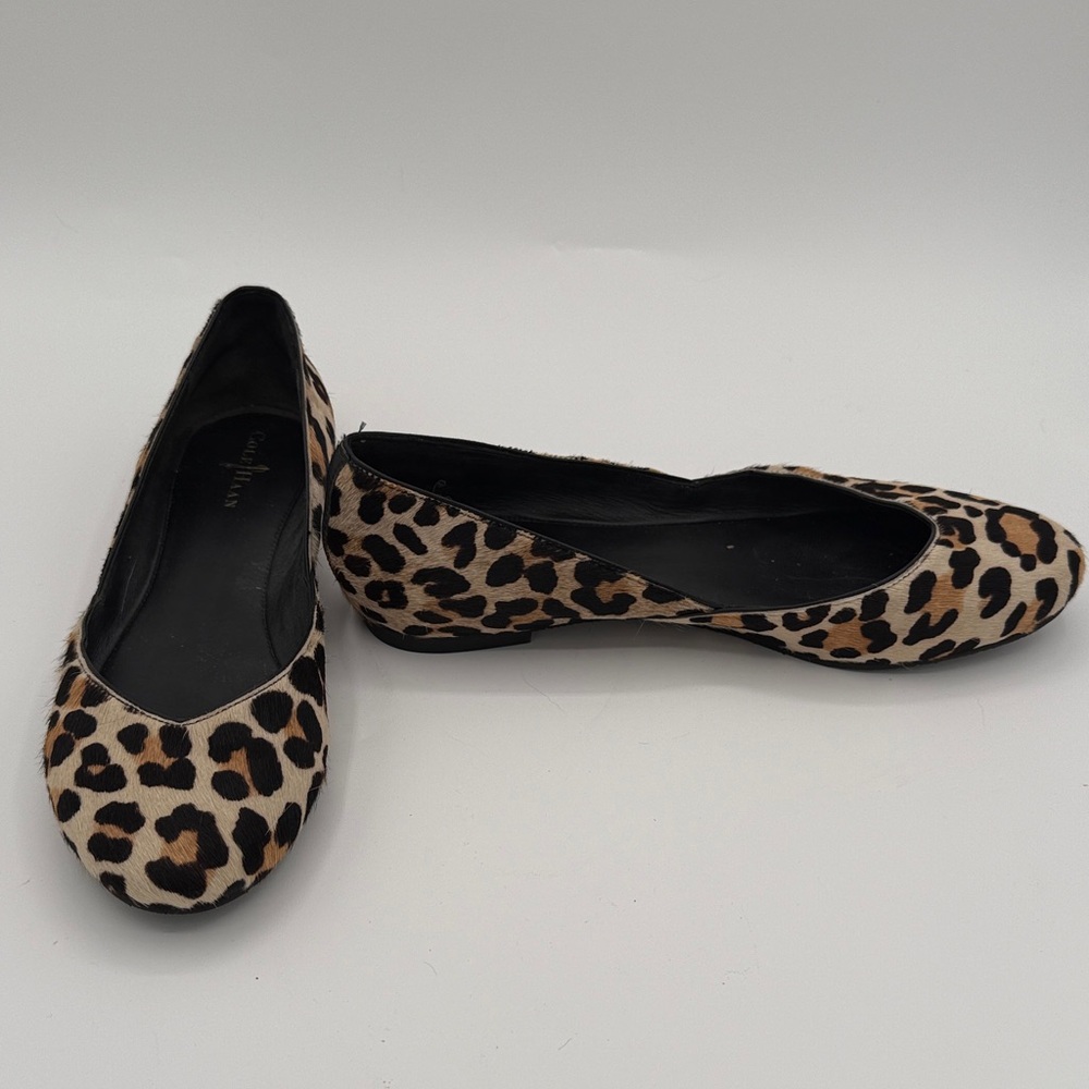 Cole Haan Calf Hair Leopard Print Flats